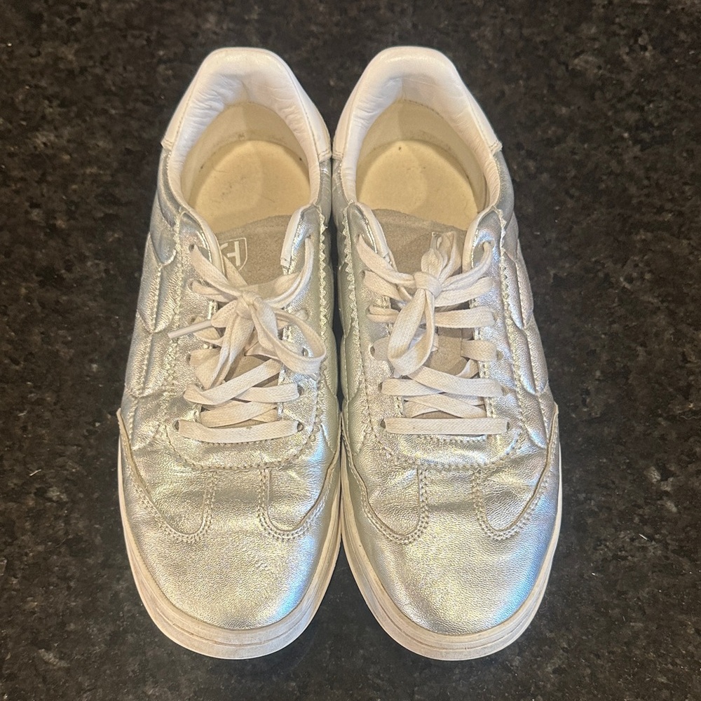 Silver Metallic Sneakers from Cole Haan